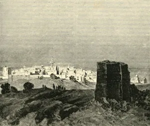 Prints of Tyre, 1890. Tyre in the Lebanon is an ancient Phoenician city on the Mediterrannean sea. In 395 Tyre became part of the Byzantine Empire until 638, when it was occupied by Arabs Tyre Prints: Tyre, Lebanon Print, 1890