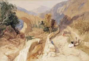 British Watercolour Paintings Prints: In the Tyrol, 1846. Creator: James Baker Pyne