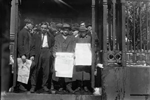 American Working Class History Prints: Unemployed in St. Mark's N.Y. between c1910 and c1915. Creator: Bain News Service