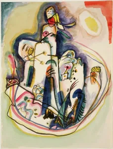 Russian Avant Garde Paintings Prints: Untitled, c1919. Creator: Kandinsky, Wassily Vasilyevich (1866-1944)
