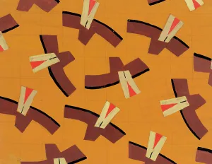 Gouache On Paper Artworks Prints: Untitled (Textile design no III), c1925. Creator: Frances Hodgkins