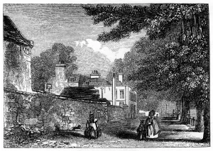 Hampstead Heath London Prints: Upper Flask Tavern, Hampstead Heath, residence of George Steevens, 1840