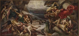 Germanic Mythology Art Prints: Valhalla's Downfall. Creator: Roeber (Rober), Fritz (Friedrich) (1851-1924)