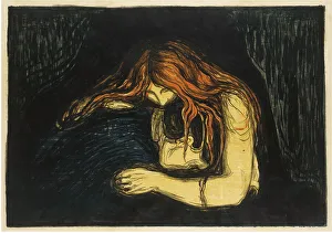 The Vampire II, 1895-1900. Artist: Munch, Edvard (1863-1944) The Vampire II, 1895-1900. Artist: Munch, Edvard (1863-1944)