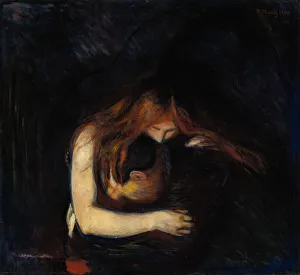 The Vampire (Love and Pain), 1894. Artist: Munch, Edvard (1863-1944) The Vampire (Love and Pain), 1894. Artist: Munch, Edvard (1863-1944)
