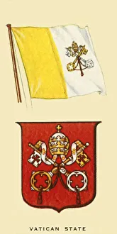 Vatican City Flag Prints: Vatican State, c1935. Creator: Unknown