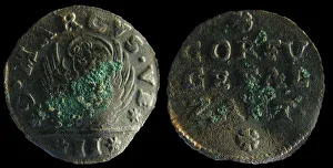 Venetian colonial gazzetta (coin) of the Ionian Islands. (A gazzetta = 2 soldi), 1710-1724 Venetian colonial gazzetta (coin) of the Ionian Islands. (A gazzetta = 2 soldi), 1710-1724