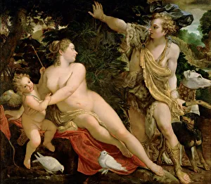 Venus and Adonis Print from the Art History Museum, Vienne