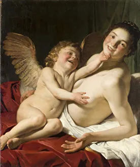 Prints of Venus and Cupid. Found in the Collection of Frans Hals Museum Haarlem Frans Hals Prints: Venus and Cupid Print, Frans Hals Museum Collection