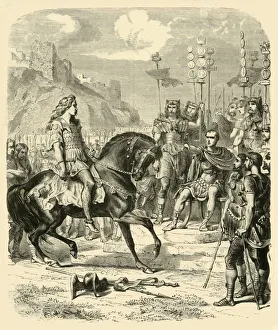 Vercingetorix Surrender Prints: Vercingetorix Before Caesar, 1890. Creator: Unknown