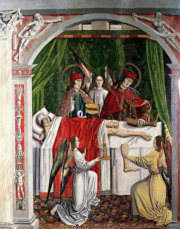 Religious Image Prints: A Verger's Dream Print: Saints Cosmas and Damian Transplant Scene
