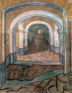 Vestibule of Asylum, 1889. Artist: Vincent van Gogh Vestibule of Asylum, 1889. Artist: Vincent van Gogh