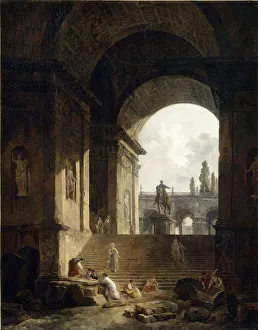 View of the Capitol With the Equestrian Statue of Marcus Aurelius, 1774 Print