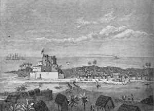 Central African Landscape Prints: View of Elmina, c1880