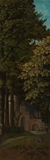 Framed Print : View in a Forest Print, Gerard David's Triptych Wing Framed Print : View in a Forest Print, Gerard David's Triptych Wing