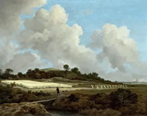 Jacob Van Ruisdael Artwork Prints: View of Grainfields with a Distant Town, c1670. Creator: Jacob van Ruisdael