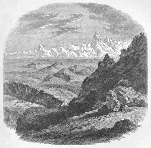 British Military Conflict Prints: View of the Himalayan Range, c1880
