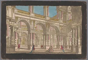Anonymous Watercolour Art Prints: View of the interior of a structure, 1700-1799. Creator: Anon