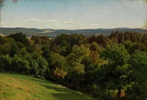 Finnish National Gallery Artwork Prints: View from the mountain, exercise, 1855. Creator: Werner Holmberg