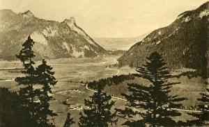 Alps Mountain Range Prints: View of Oberammergau, c1922. Creator: Unknown