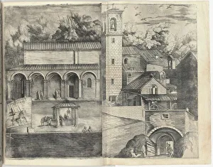 Christian Monastery Architecture Prints: View of the Quadrant: the Main Door