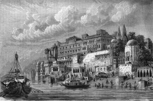 View of the Quay of Benares, c1891. Creator: James Grant View of the Quay of Benares, c1891. Creator: James Grant