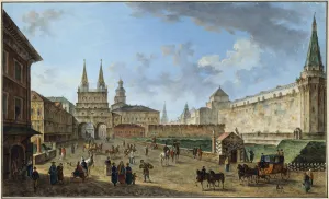 Red Square Architecture Prints: View of the Resurrection Gate on Red Square