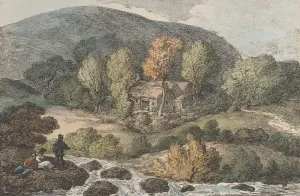 Thomas Rowlandson Etchings Prints: View on the River Camel Cornwall, from Views in Cornwall, April 12, 1812