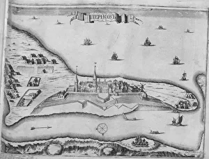 View of the Siege of Parnu on August 1710, 1715. Artist: Pickaert, Pieter (ca 1670-1737) View of the Siege of Parnu on August 1710, 1715. Artist: Pickaert, Pieter (ca 1670-1737)
