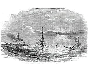 View of the John of Gaunt Wreck at Sunset, 1844 Print