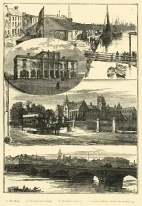 1898 Print of Views in Belfast, Ireland