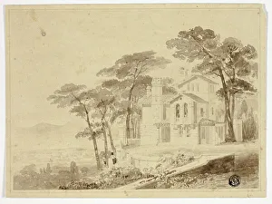 Naples Italy Landscape Prints: Villa in Naples, n.d. Creators: Unknown, Thomas Allom