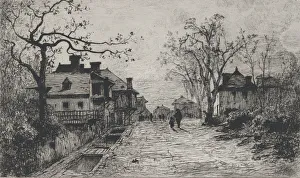 Village Street in Artemare (Ain), 1871. Creator: Adolphe Appian Village Street in Artemare (Ain), 1871. Creator: Adolphe Appian