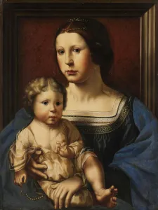 Virgin and Child Print, Unknown Artist