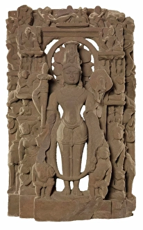 Hinduism Religious Iconography Prints: Vishnu and His ten incarnations, about 950. Creator: Unknown