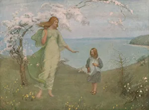 Amalgamated Press Limited Books Prints: A Vision of Spring, 1901, (c1930). Creator: Thomas Millie Dow