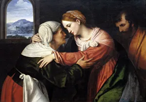 Oil On Wood Fine Art Images Prints: The Visitation