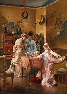 Framed Print : Print of The Visitors, 1881 by Stevens Framed Print : Print of The Visitors, 1881 by Stevens