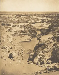 Vue cavaliere de la seconde cataracte, 1850 Print