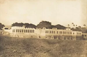 Asyut Collection: Vue du Divan et du Palais du Gouverneur, a Syout, 1849-50. Creator: Maxime du Camp