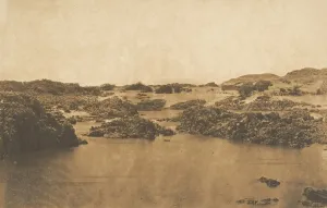 Black And White Landscape Art Prints: Vue prise a la Seconde Cataracte, March 1850. Creator: Maxime du Camp