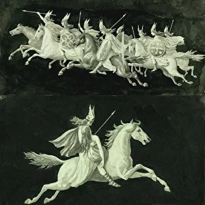 Norse Mythology Prints: The Walkuren (Valkyrien) Print, ca 1899