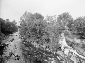 American Waterfalls Prints: Wappinger's falls above the bridge, Poughkeepsie, N.Y. c1906. Creator: Unknown