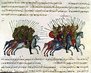 War with the Arabs, Miniature in Scylitzes matritensis (facsimile edition of the War with the Arabs, Miniature in Scylitzes matritensis (facsimile edition of the