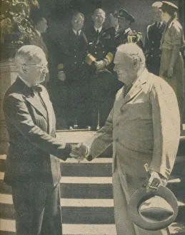 Warm Handshake Between Premier and President, 1945 Warm Handshake Between Premier and President, 1945