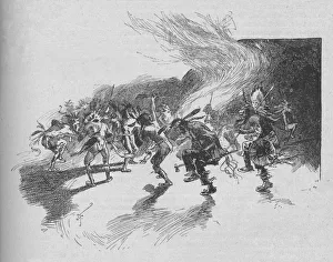 Monochrome War Images Prints: The Warriors Danced the War-Dance, 1902