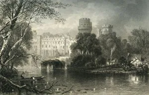 Warwickshire Tourist Attractions Prints: Warwick Castle, c1870
