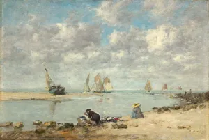 Washerwoman near Trouville, c. 1872/1876. Creator: Eugene Louis Boudin Washerwoman near Trouville, c. 1872/1876. Creator: Eugene Louis Boudin