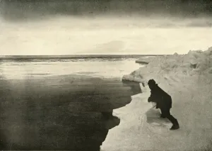 Ernest Shackleton Prints: Watching for Seals at the Ice-Edge, c1908, (1909)