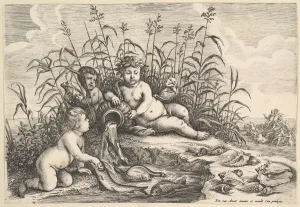 Wenceslaus Hollar Print: Water (The Four Elements), ca. 1647